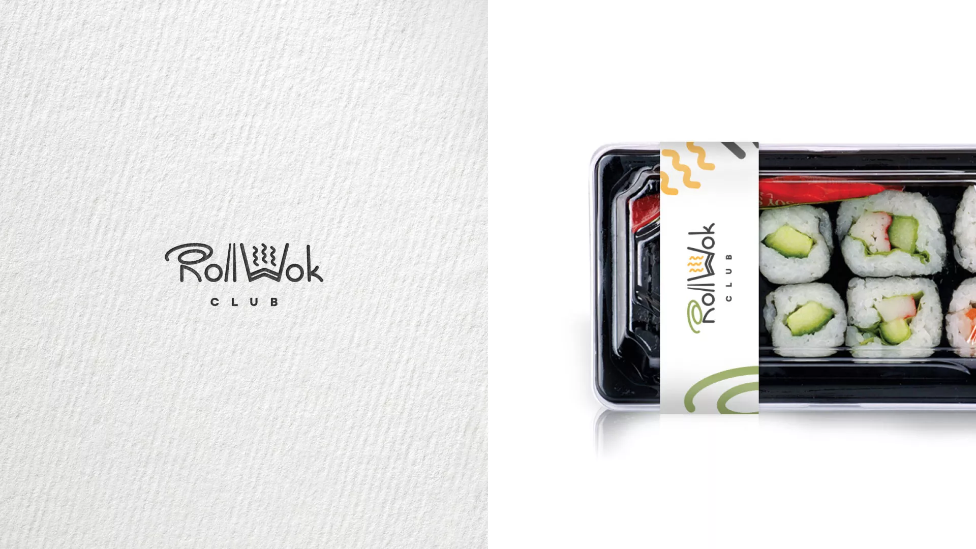 Разработка наклеек для суши-бара «Roll Wok Club» в Исилькуле