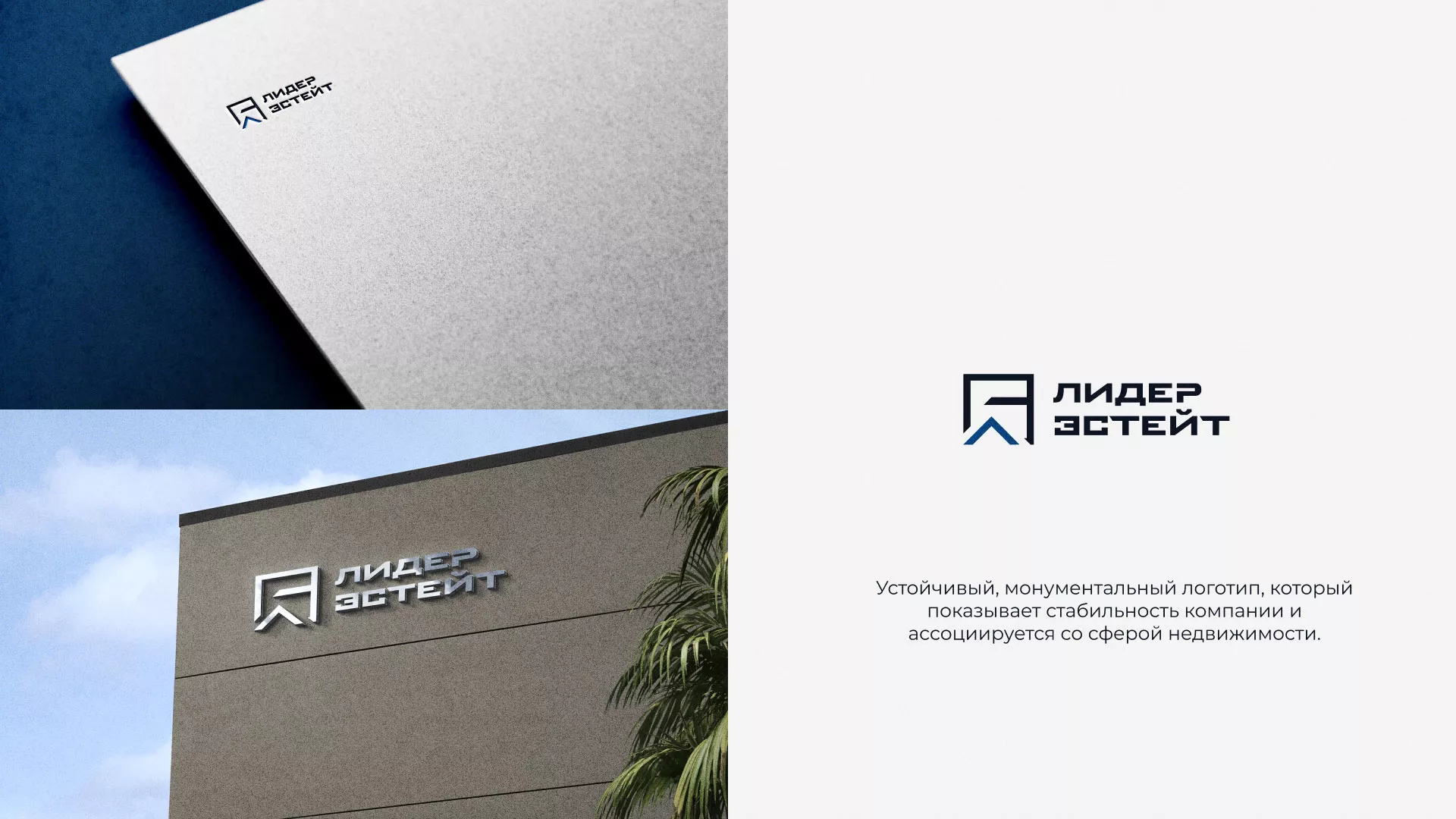 Разработка логотипа агентства недвижимости «Лидер Эстейт» в Исилькуле